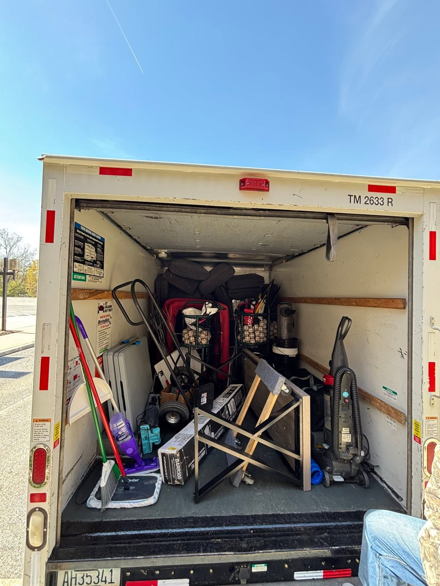 Neatly packed box truck interior loaded by Big Guy Moving & Hauling